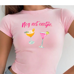 Net Enetjie Pienk CropTop